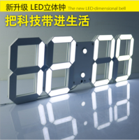 新款led数字立体钟 创意大挂钟